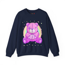 Load image into Gallery viewer, Purple Stitches Teddy Bear Sweatshirt