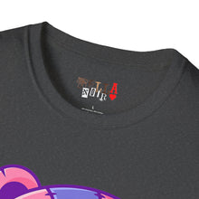 Load image into Gallery viewer, Patchy Pink Heart Teddy Bear Unisex Softstyle T-Shirt