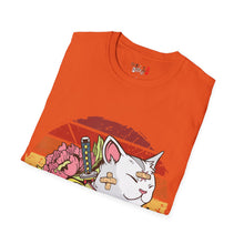 Load image into Gallery viewer, Bandaged Samurai Cat Unisex Softstyle T-Shirt