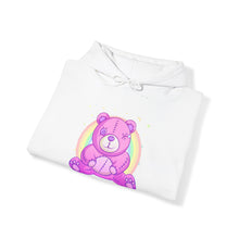 Load image into Gallery viewer, Purple Stitches Teddy Bear Hoodie
