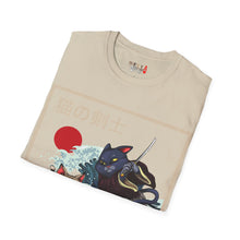Load image into Gallery viewer, Dueling Samurai Cats Unisex Softstyle T-Shirt