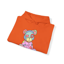Load image into Gallery viewer, Pink Heart Eye Teddy Bear Hoodie