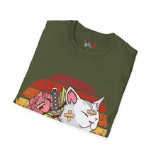 Load image into Gallery viewer, Bandaged Samurai Cat Unisex Softstyle T-Shirt