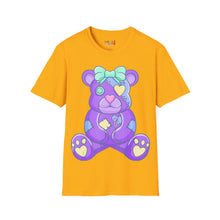 Load image into Gallery viewer, Purple Heart Eye Teddy Bear T-shirt