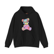 Load image into Gallery viewer, Pink Heart Eye Teddy Bear Hoodie