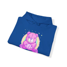 Load image into Gallery viewer, Purple Stitches Teddy Bear Hoodie