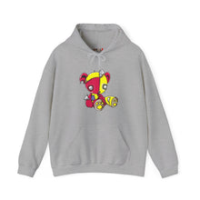 Load image into Gallery viewer, Red Yellow Patches Teddy Bear Hoodie