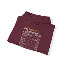 Load image into Gallery viewer, Melanin Queen Nutrition Facts Magic Heavy Blend Unisex Hoodie
