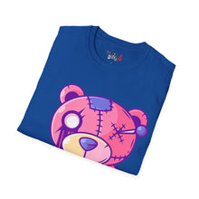 Load image into Gallery viewer, Patchy Pink Heart Teddy Bear Unisex Softstyle T-Shirt