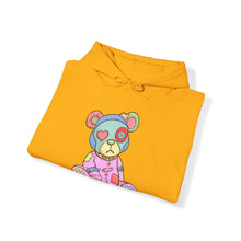 Load image into Gallery viewer, Pink Heart Eye Teddy Bear Hoodie