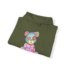 Load image into Gallery viewer, Pink Heart Eye Teddy Bear Hoodie