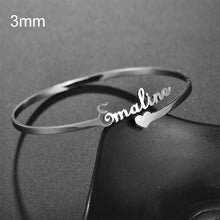 Load image into Gallery viewer, Customized Name Bracelet Personalized Custom Bangles Stainless Steel Jewelry