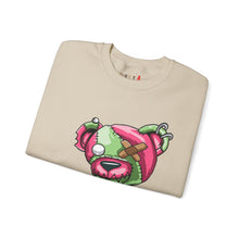 Load image into Gallery viewer, Pink & Green Patched Teddy Bear Sweatshirt