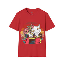 Load image into Gallery viewer, Bandaged Samurai Cat Unisex Softstyle T-Shirt