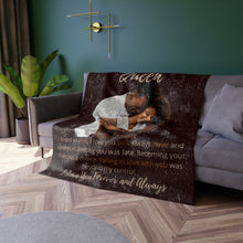 Load image into Gallery viewer, Custom Luxurious Crushed Velvet Blanket