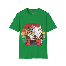 Load image into Gallery viewer, Bandaged Samurai Cat Unisex Softstyle T-Shirt