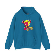 Load image into Gallery viewer, Red Yellow Patches Teddy Bear Hoodie