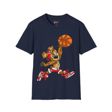 Load image into Gallery viewer, Dunking Hooper Teddy Bear Unisex Softstyle T-Shirt