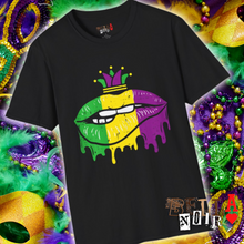 Load image into Gallery viewer, Mardi Gras Lips Unisex Softstyle T-Shirt