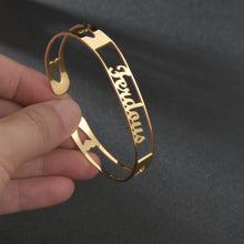 Load image into Gallery viewer, Customized Name Bracelet Personalized Custom Bangles Stainless Steel Jewelry