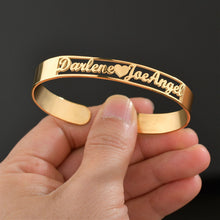 Load image into Gallery viewer, Customized Name Bracelet Personalized Custom Bangles Stainless Steel Jewelry
