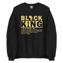 Load image into Gallery viewer, Black King Gold Letters Unisex Sweatshirt