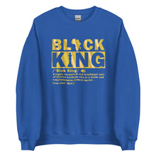 Load image into Gallery viewer, Black King Gold Letters Unisex Sweatshirt