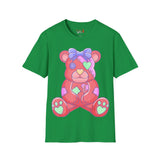 Orange Heart Eye Teddy Bear T-shirt