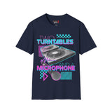 Two Turntables and a Microphone Unisex Softstyle T-Shirt