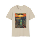 The Scream Van Gogh Alien T Shirt for Men/Women, Funny UFO Shirt, Sci Fi Graphic Tee