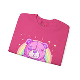 Purple Stitches Teddy Bear Sweatshirt
