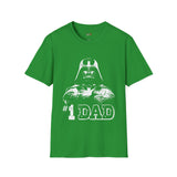 Number 1 Dad in the Galaxy Retro Space T Shirt, Vintage Sci Fi Graphic Tee, Galaxy Shirt
