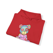 Load image into Gallery viewer, Pink Heart Eye Teddy Bear Hoodie
