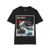 Dueling Samurai Cats Unisex Softstyle T-Shirt