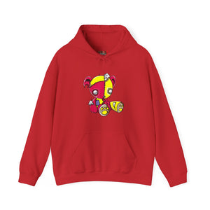 Red Yellow Patches Teddy Bear Hoodie