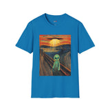 The Scream Van Gogh Alien T Shirt for Men/Women, Funny UFO Shirt, Sci Fi Graphic Tee