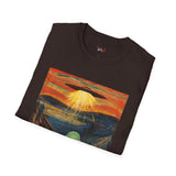 The Scream Van Gogh Alien T Shirt for Men/Women, Funny UFO Shirt, Sci Fi Graphic Tee