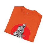Red Moon Rising Japanese Samurai T Shirt, Asian Graphic Tee, Bushido Warrior Shirt