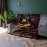 To My Mom From Daughter 1 Crushed Velvet Blanket
