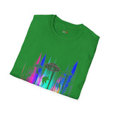 Dino Abduction Alien T Shirt for Men/Women, Funny UFO Shirt, Sci Fi Graphic Tee