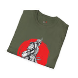 Red Moon Rising Japanese Samurai T Shirt, Asian Graphic Tee, Bushido Warrior Shirt