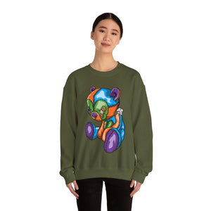 Sad Patched Teddy Bear Sweatshirt