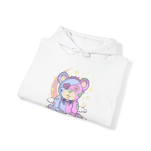 Pink Blue Pastel Teddy Bear Hoodie