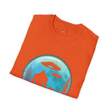 Bigfoot and  Alien T Shirt for Men/Women, Funny UFO Shirt, Sci Fi Graphic Tee