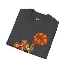 Load image into Gallery viewer, Dunking Hooper Teddy Bear Unisex Softstyle T-Shirt
