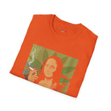 Smoking Mona Lisa Funny Weed T Shirt, Cannabis Graphic Tee, 420 Stoner Shirt