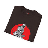 Red Moon Rising Japanese Samurai T Shirt, Asian Graphic Tee, Bushido Warrior Shirt