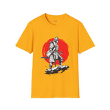 Red Moon Rising Japanese Samurai T Shirt, Asian Graphic Tee, Bushido Warrior Shirt