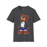 Cool Drippy Bear Unisex Softstyle T-Shirt