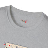 Dual Sword Fem Warrior Japanese Samurai T Shirt, Asian Graphic Tee, Bushido Warrior Shirt